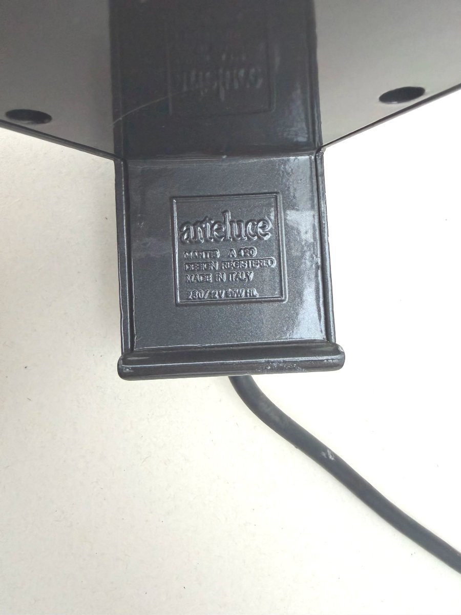 Lampe de bureau halogène de ARTELUCE en métal et plastique, Italie 1980  -photo-2