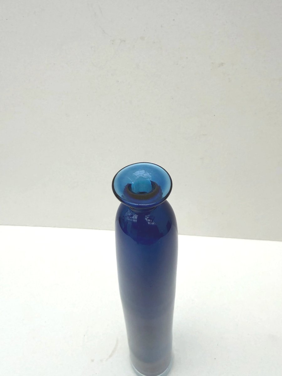 Vase de Marisa et Alain BEGOU en verre soufflé, France 1980  -photo-3