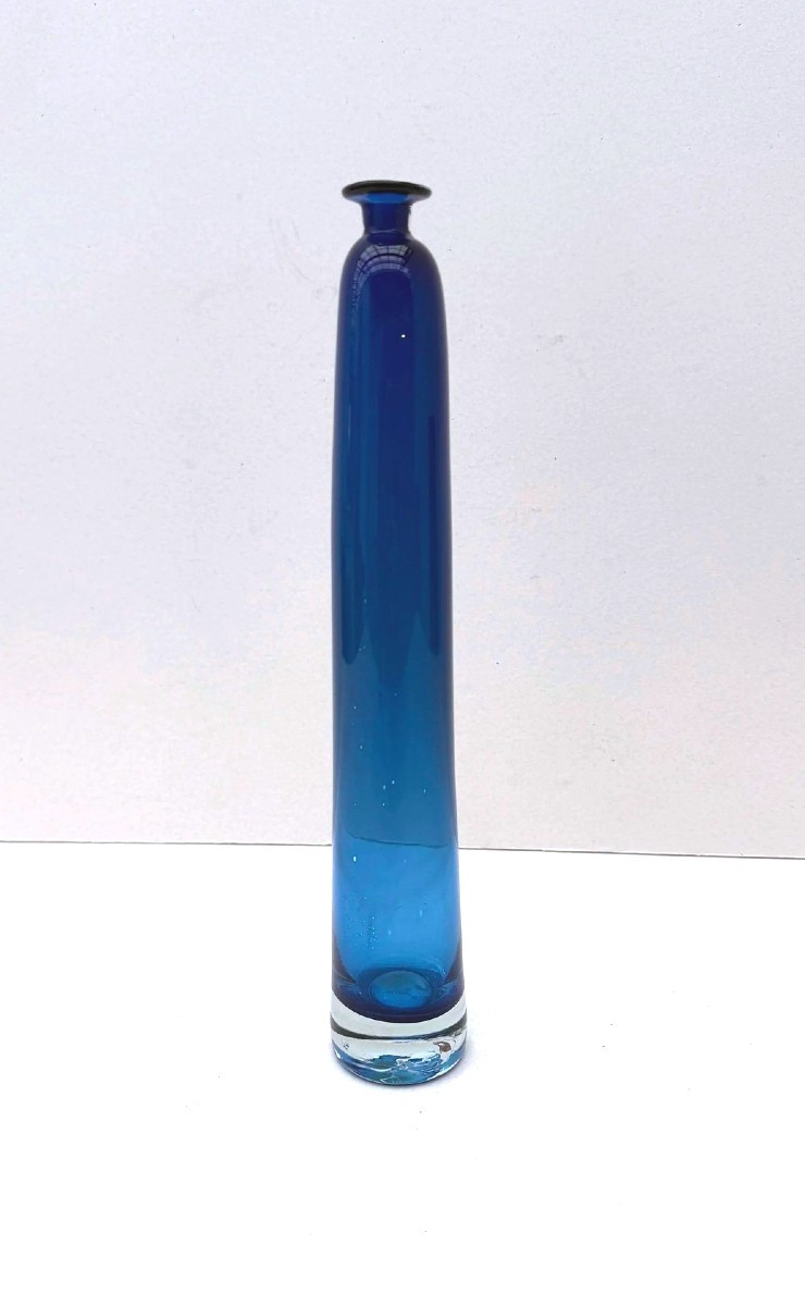 Vase de Marisa et Alain BEGOU en verre soufflé, France 1980  