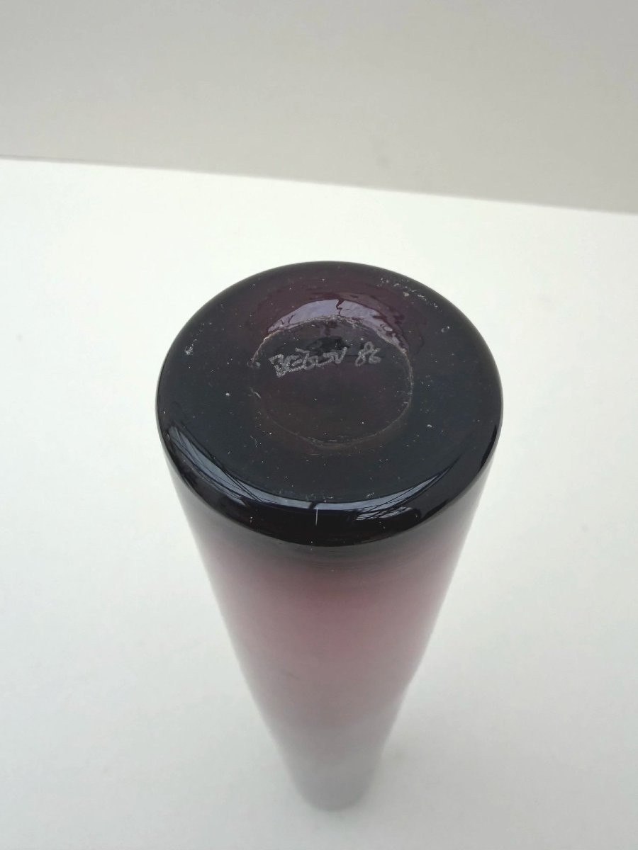 Blown Glass Vase By Marisa And Alain Begou, France 1986-photo-3