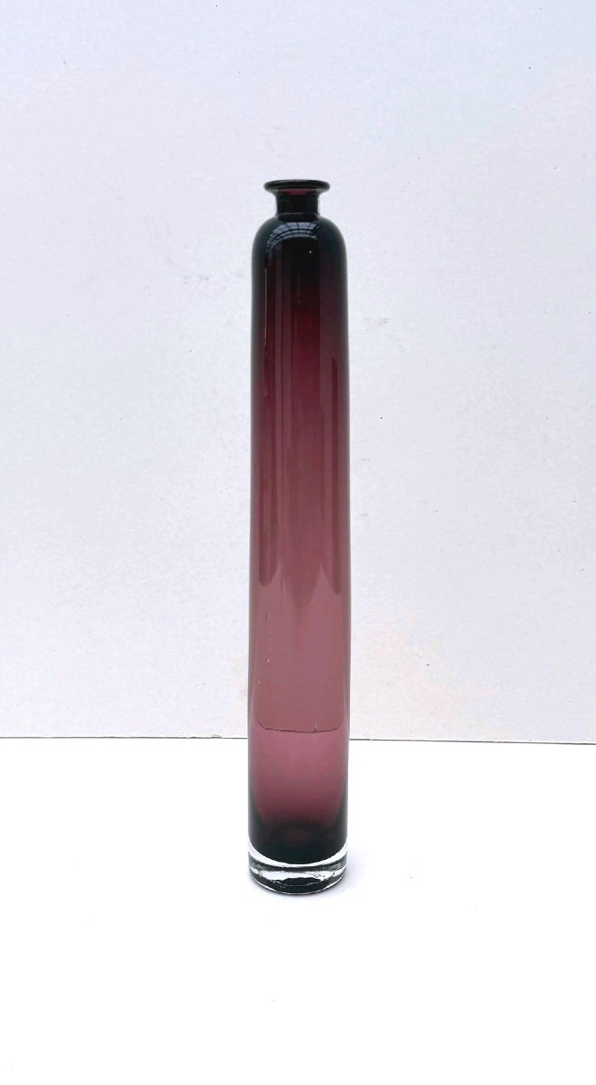 Blown Glass Vase By Marisa And Alain Begou, France 1986