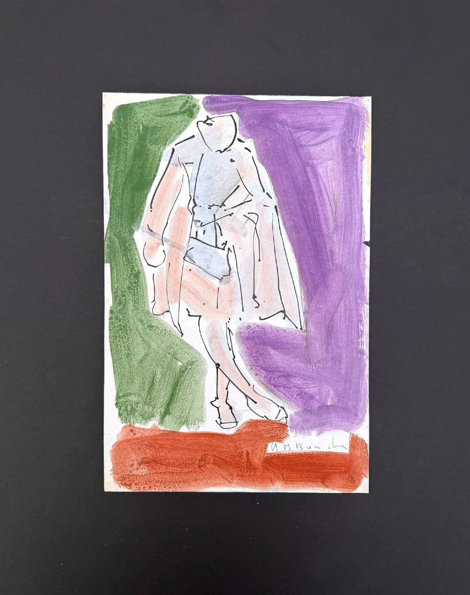 Mixed Media On Paper By Alain Michel Boucher (1944-2020), 1980