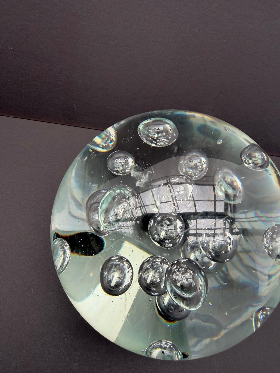 Large Blown Glass Mondi Sulfide, 1970-photo-3