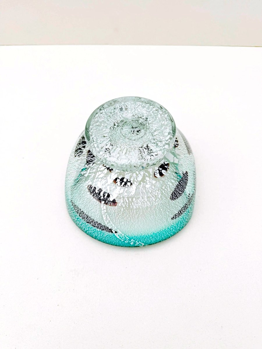 Murano Pocket Organizer In Blown Glass With Silver Inlays, Italy 1960-photo-4