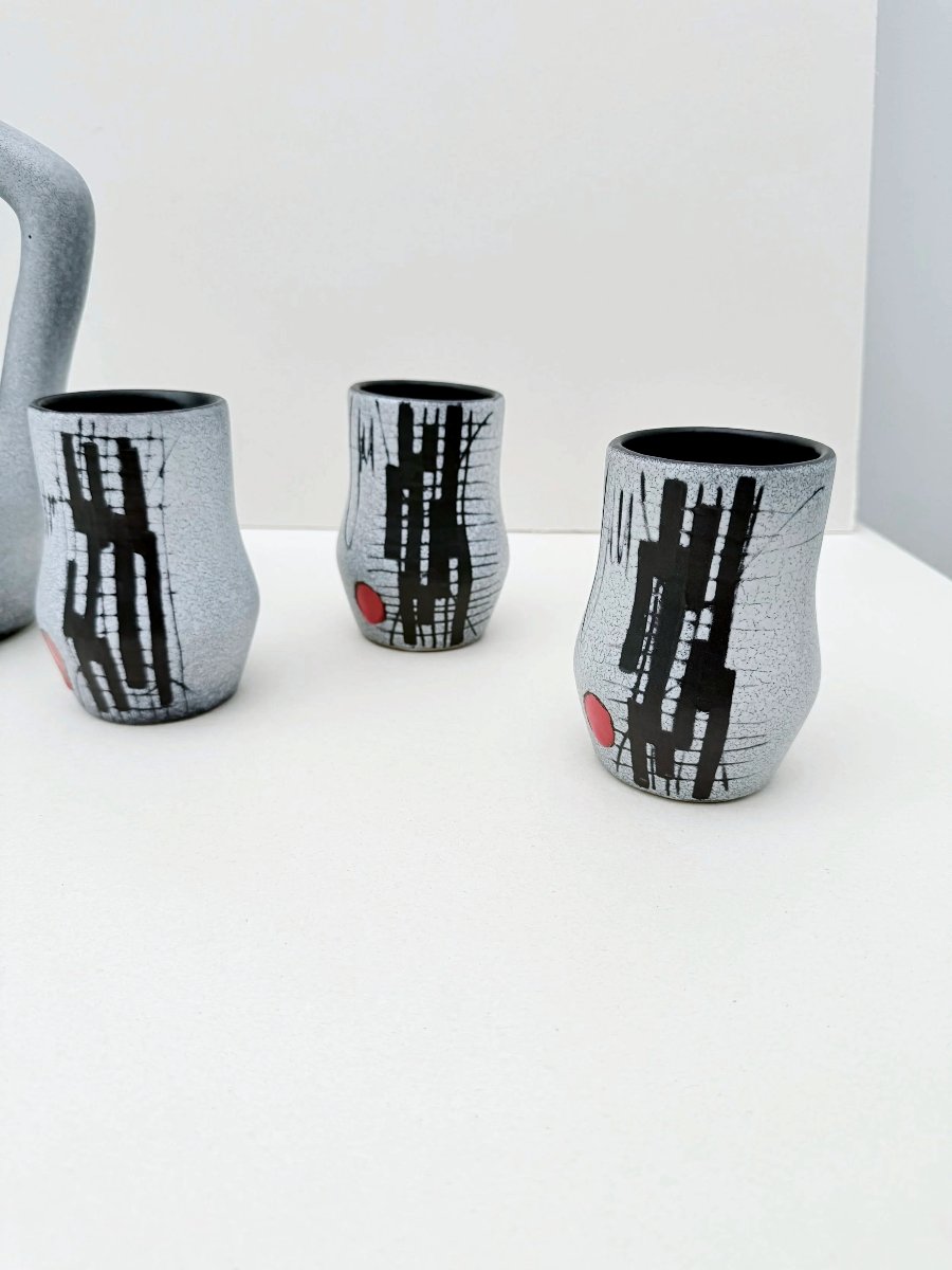 Ceramic Orangeade Set By François Caleca - Vallauris, France 1960-photo-3