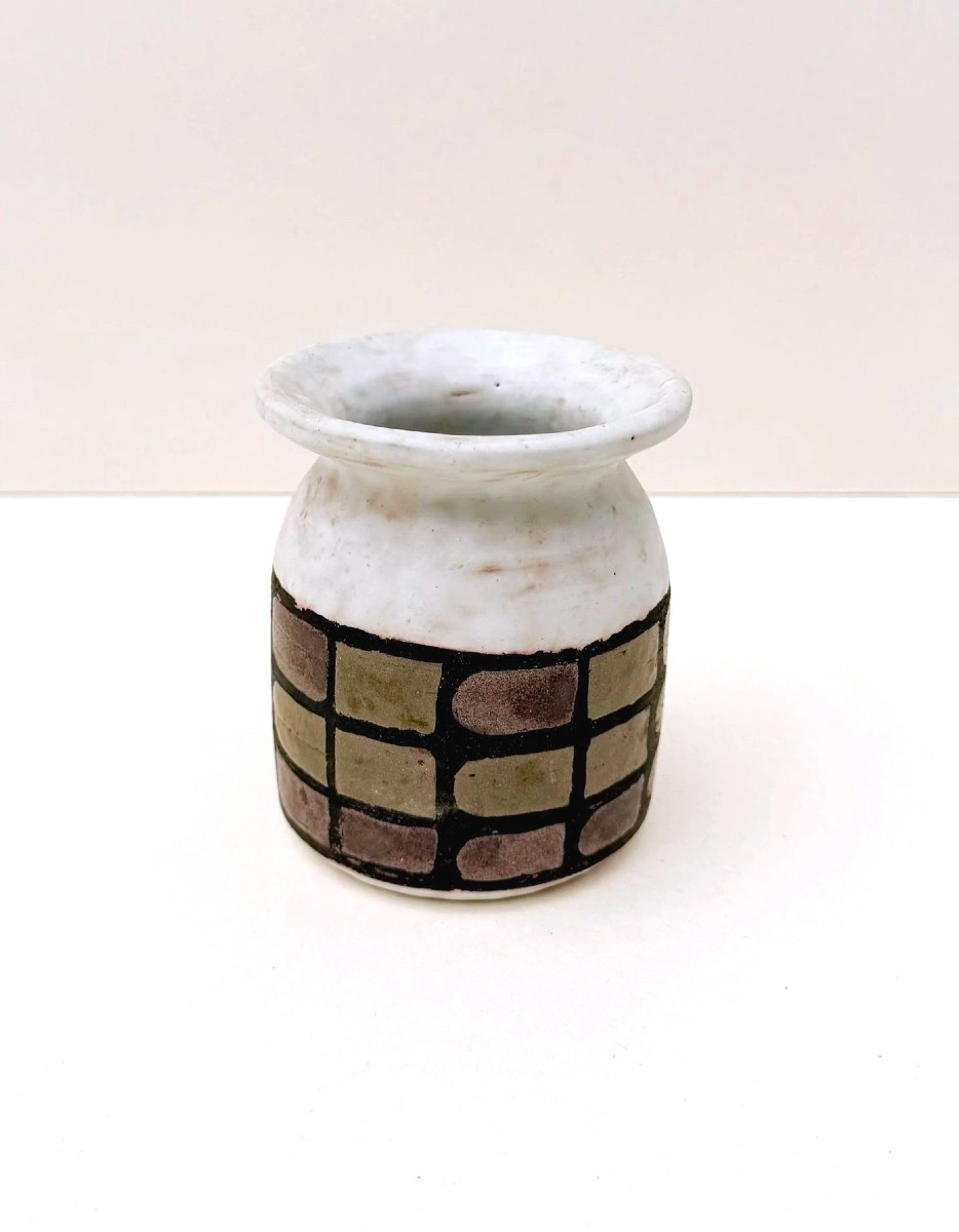 Vase en céramique signé, France 1960  
