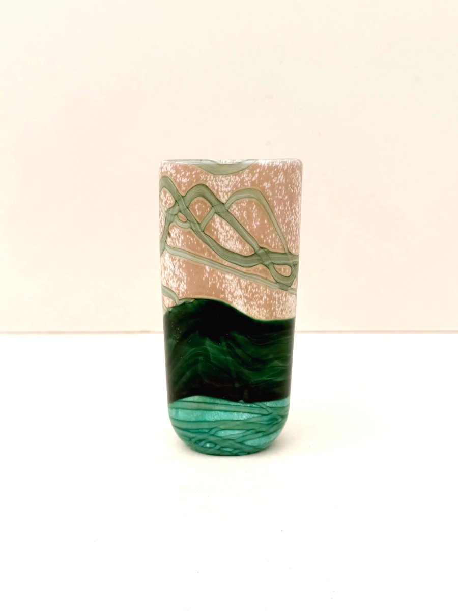 Blown Glass Vase By Gozo Glass, Malta 1990-photo-3