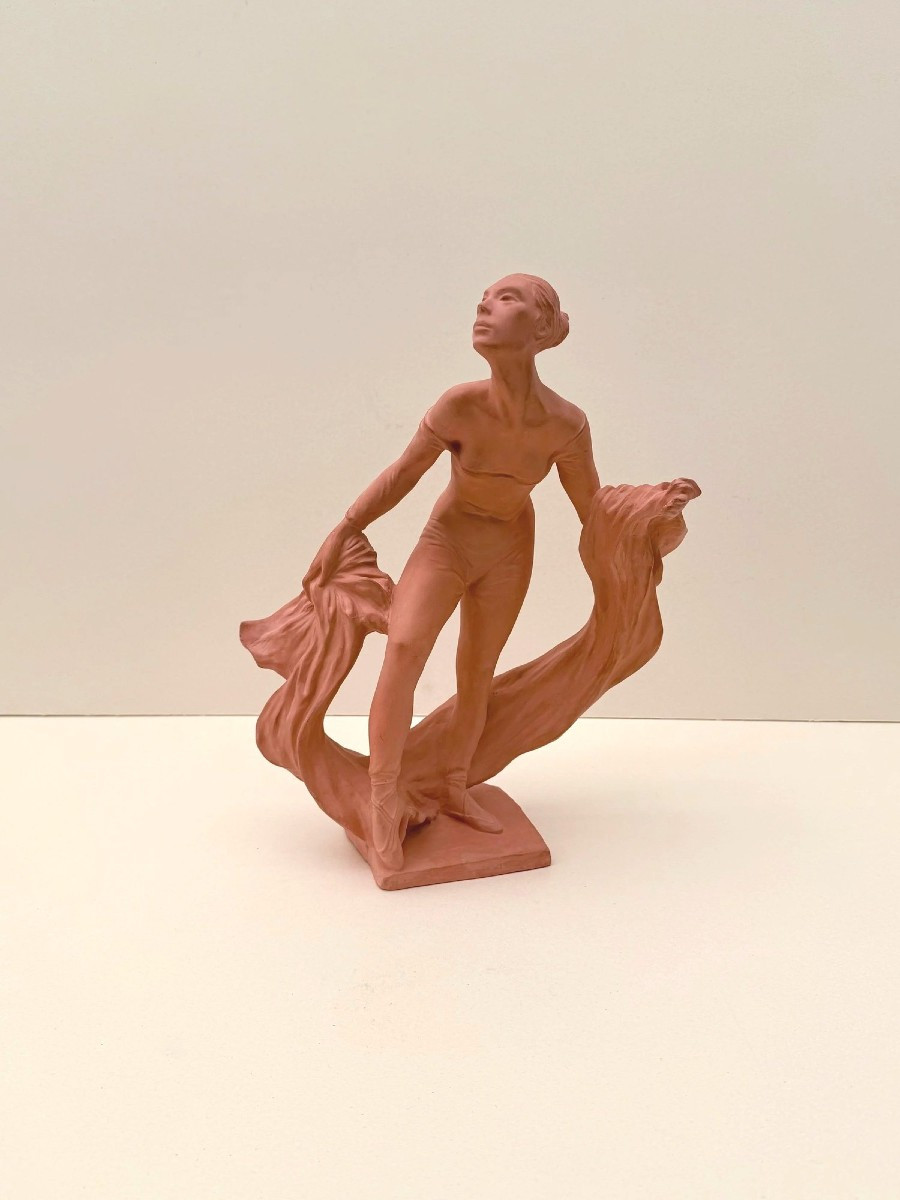 Sculpture "Danseuse MERCEDES DASSY" de Marc DAUTRY en terre cuite, France 1990  