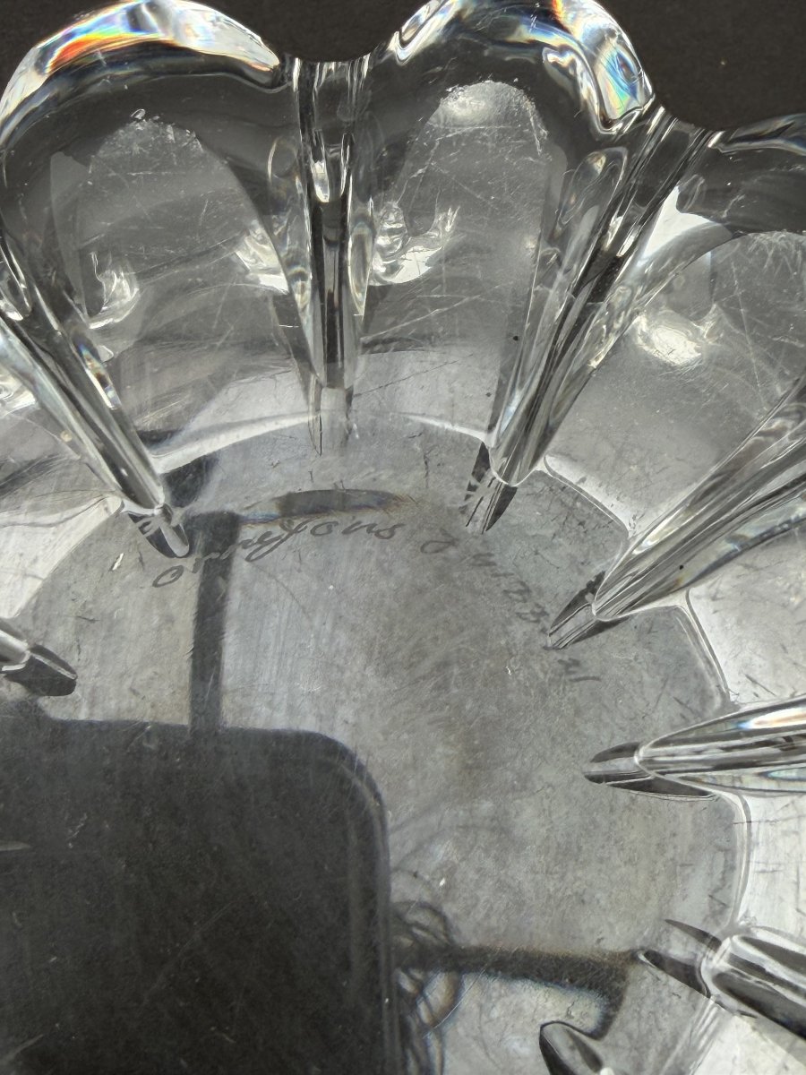Vide poche de ORREFORS en cristal, Suède 1970-photo-1