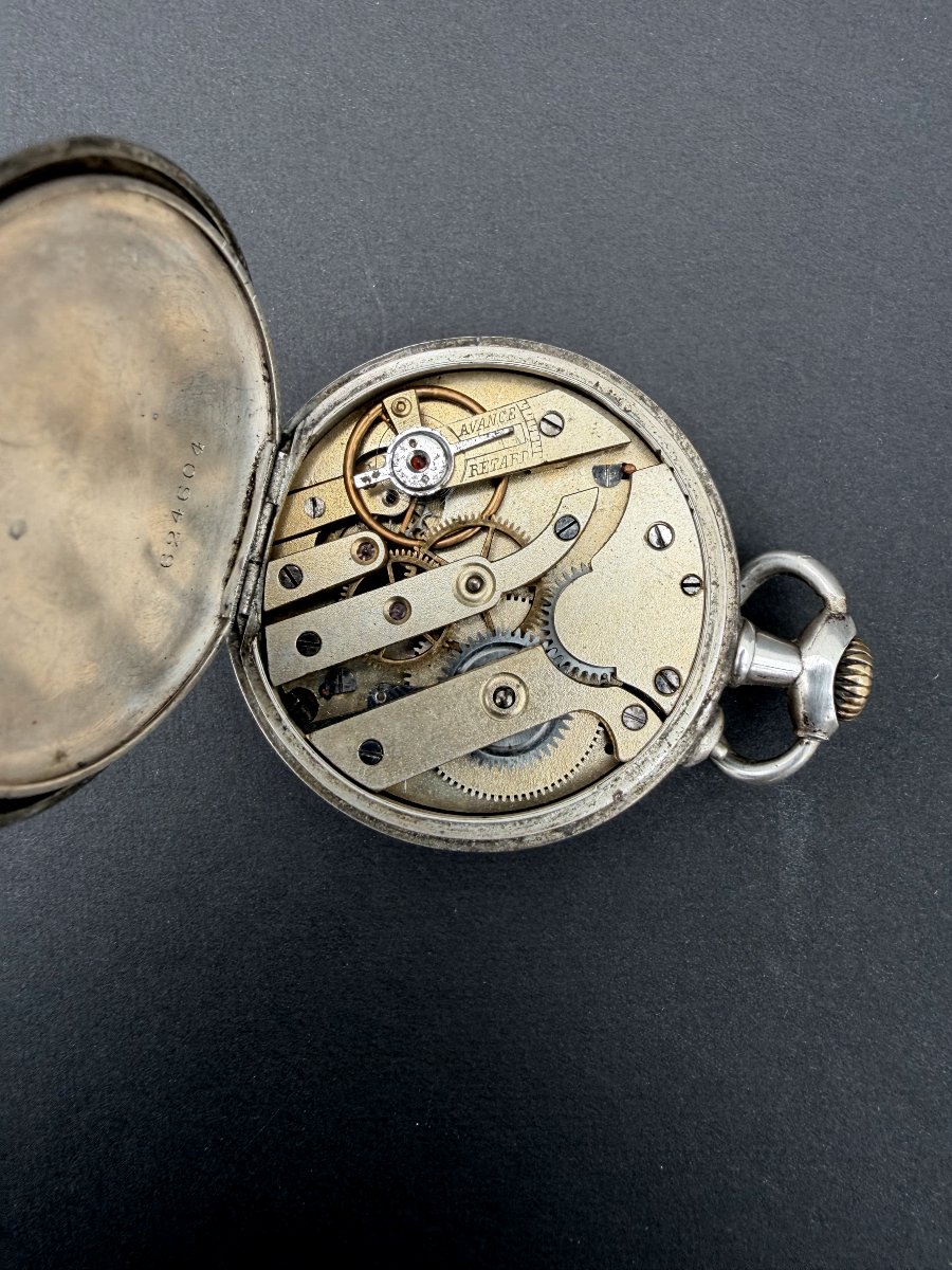 Montre à gousset en argent massif, vers 1900  -photo-4