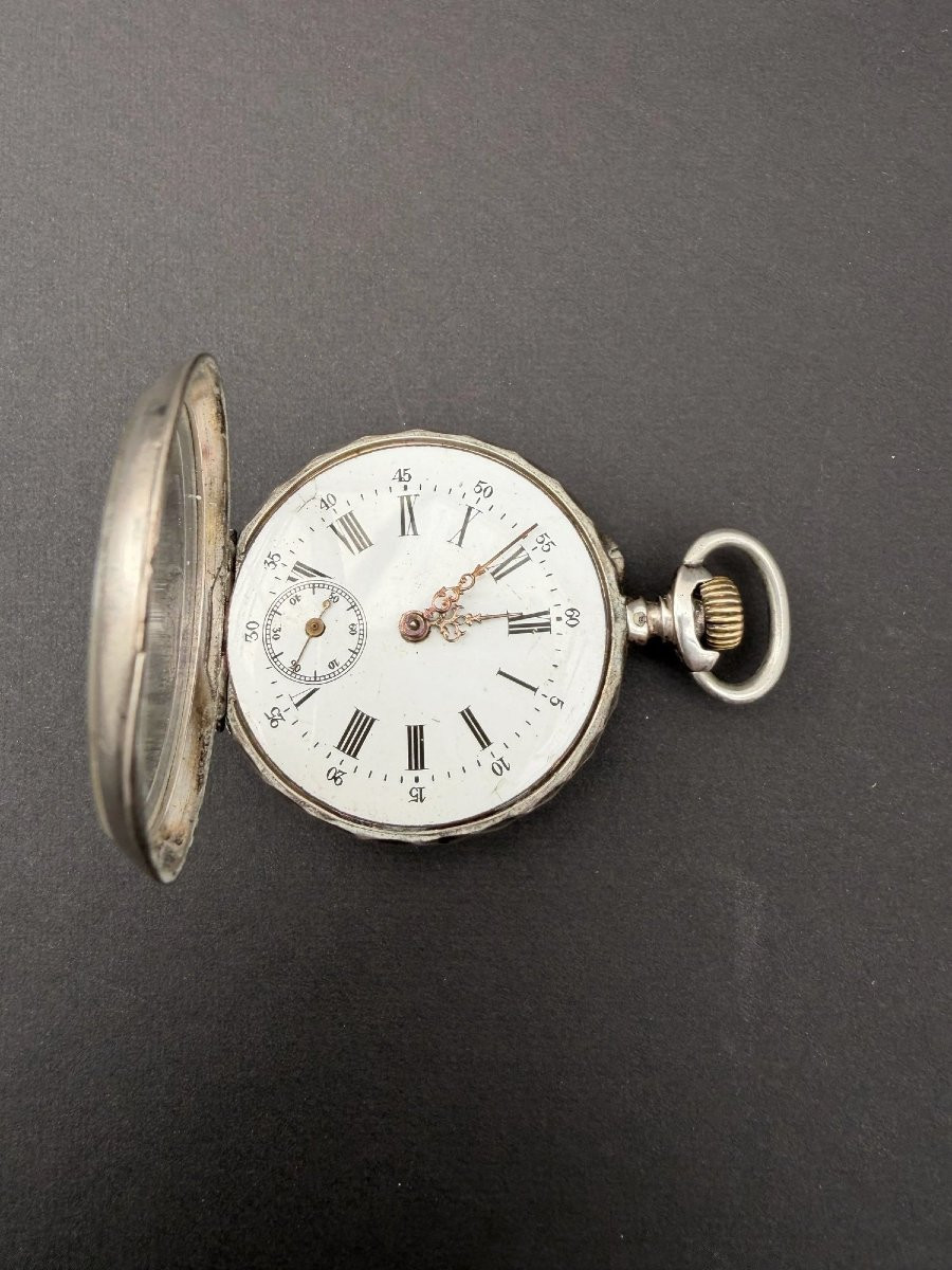 Montre à gousset en argent massif, vers 1900-photo-2