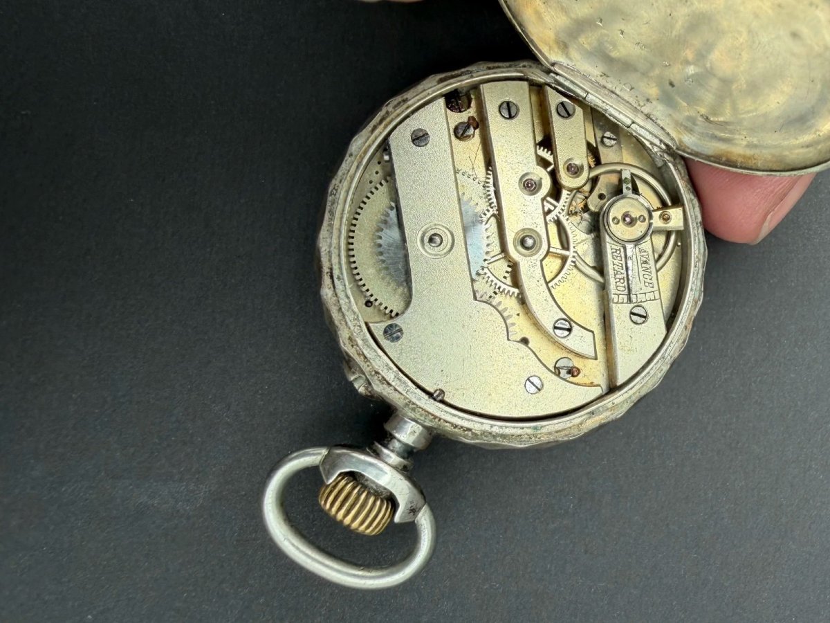 Montre à gousset en argent massif, vers 1900-photo-1