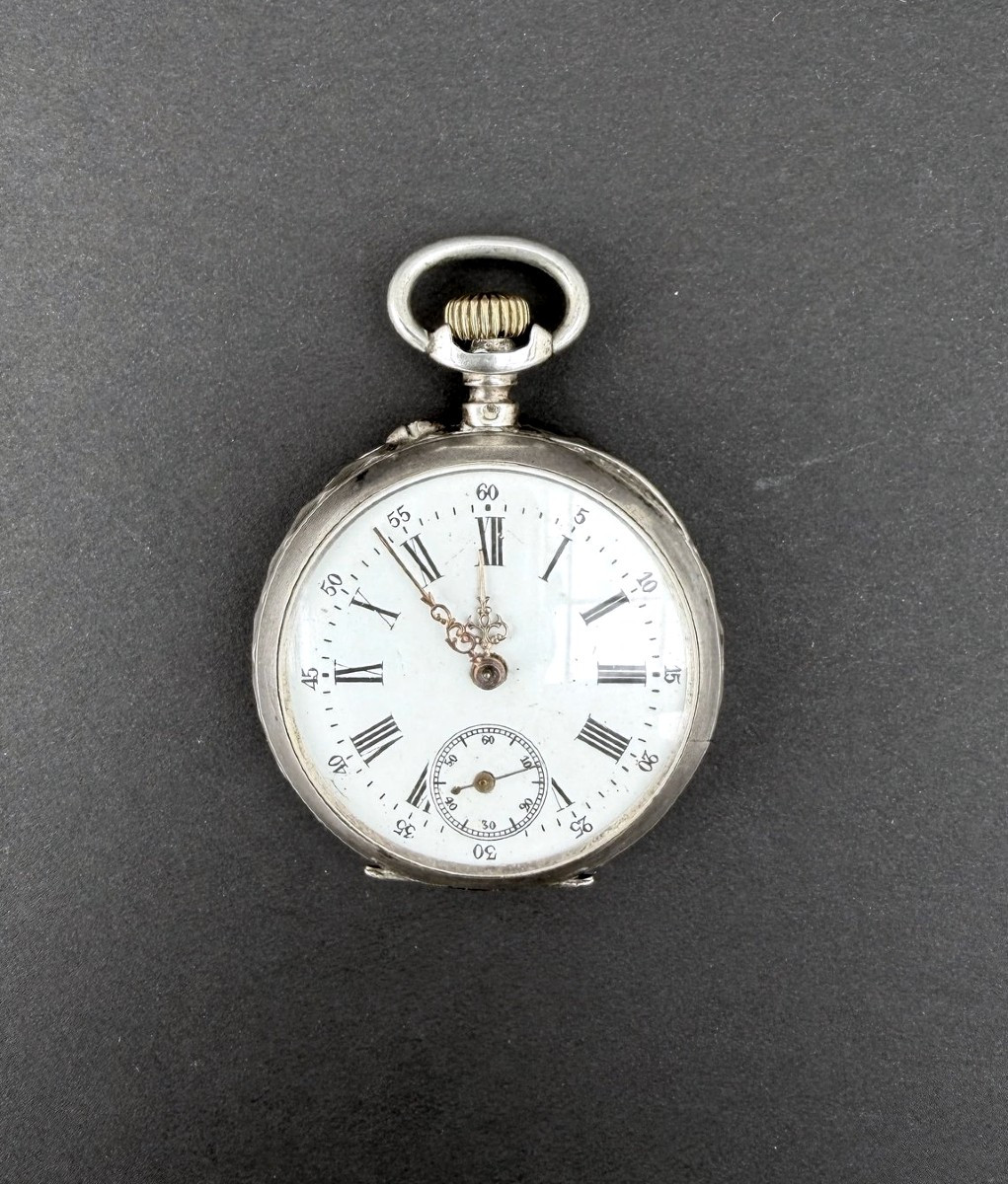 Montre à gousset en argent massif, vers 1900