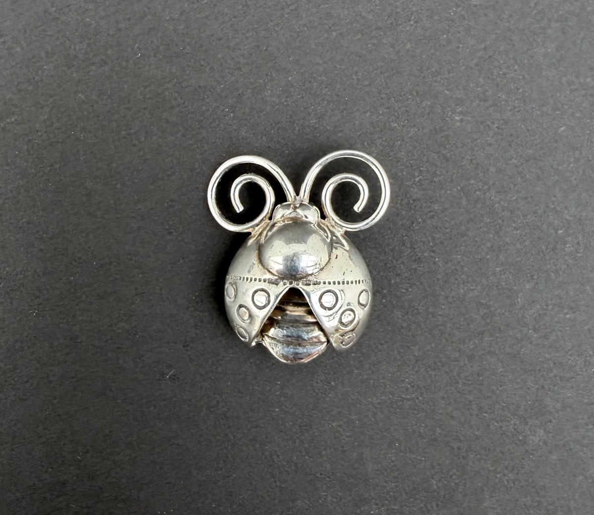Broche "Coccinelle" en Argent massif 925, Indonésie 