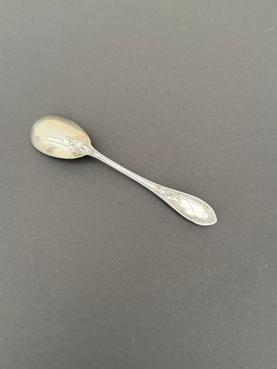 Cuillère à café en Argent massif, XIX eme -photo-3