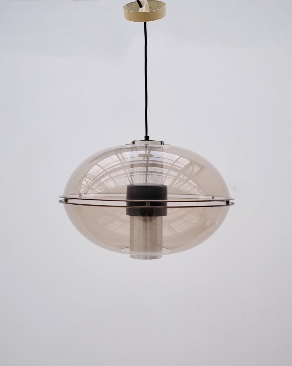 Lustre « Orbiter » de RAAK en métal et plexiglas, Pays-Bas 1970-photo-2