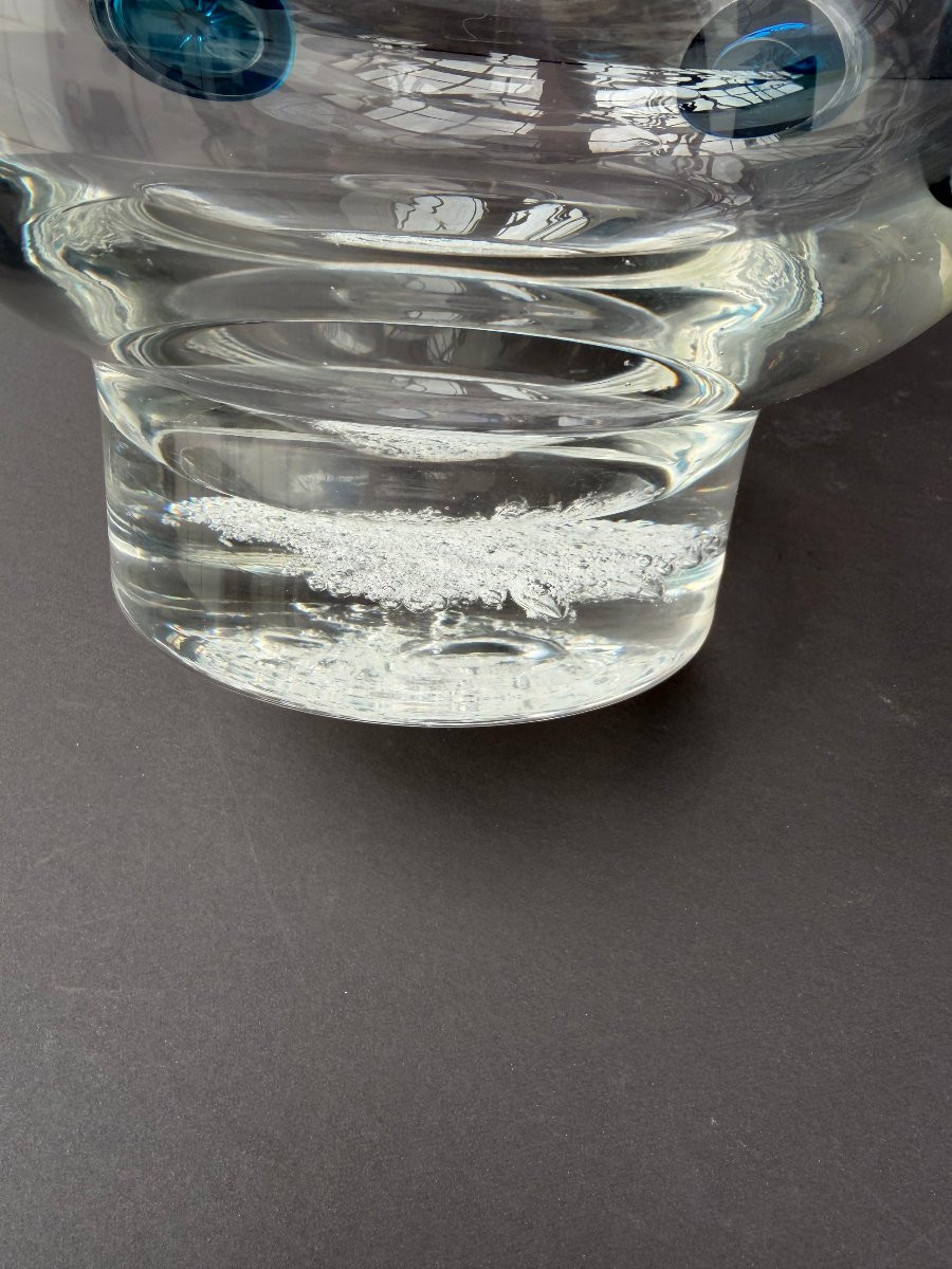 Vase en verre soufflé, 1970-photo-1