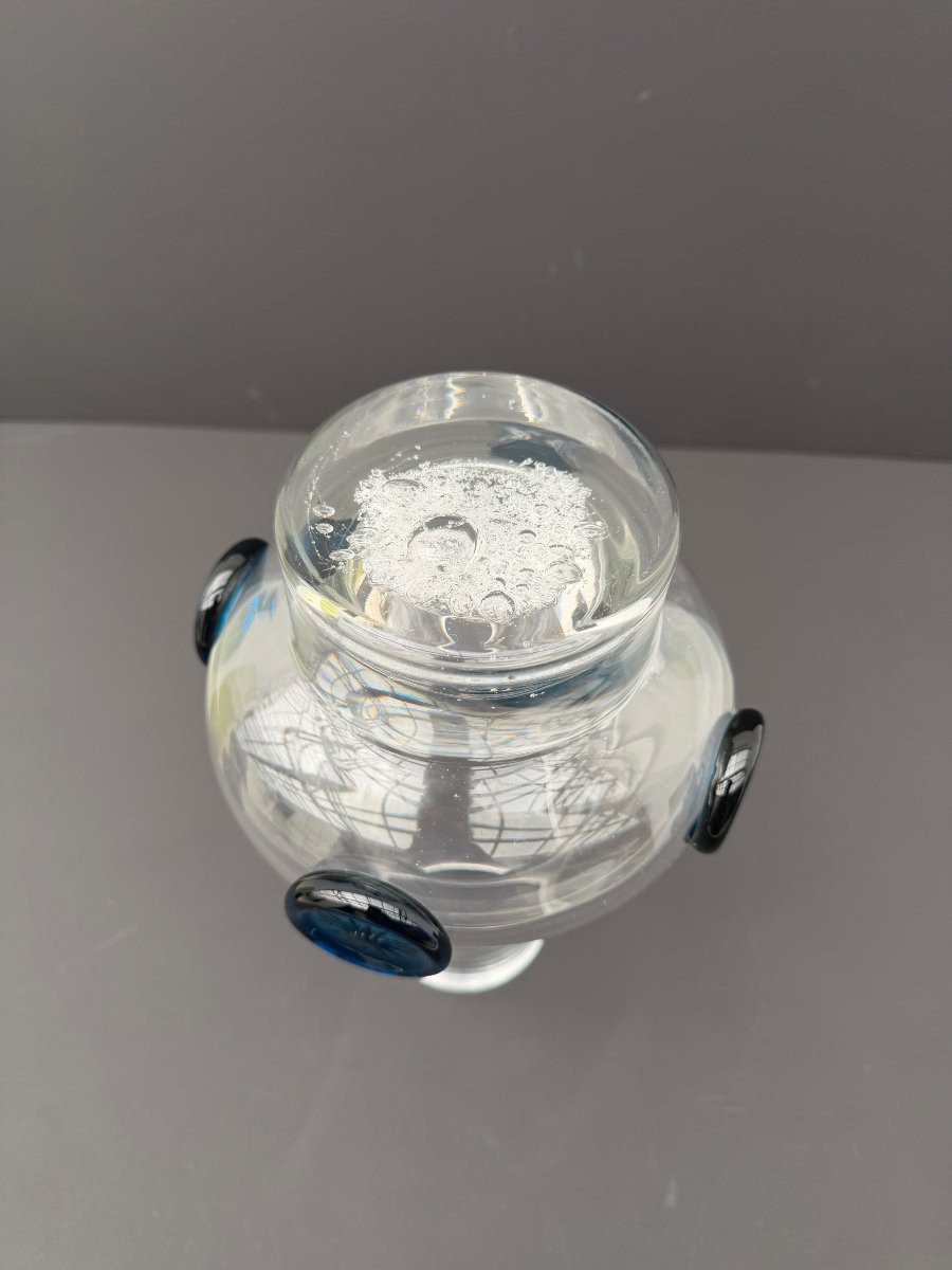 Vase en verre soufflé, 1970-photo-3