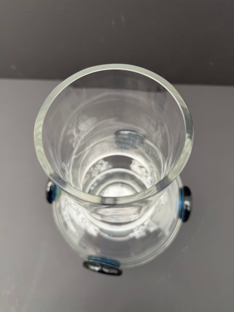 Vase en verre soufflé, 1970-photo-4