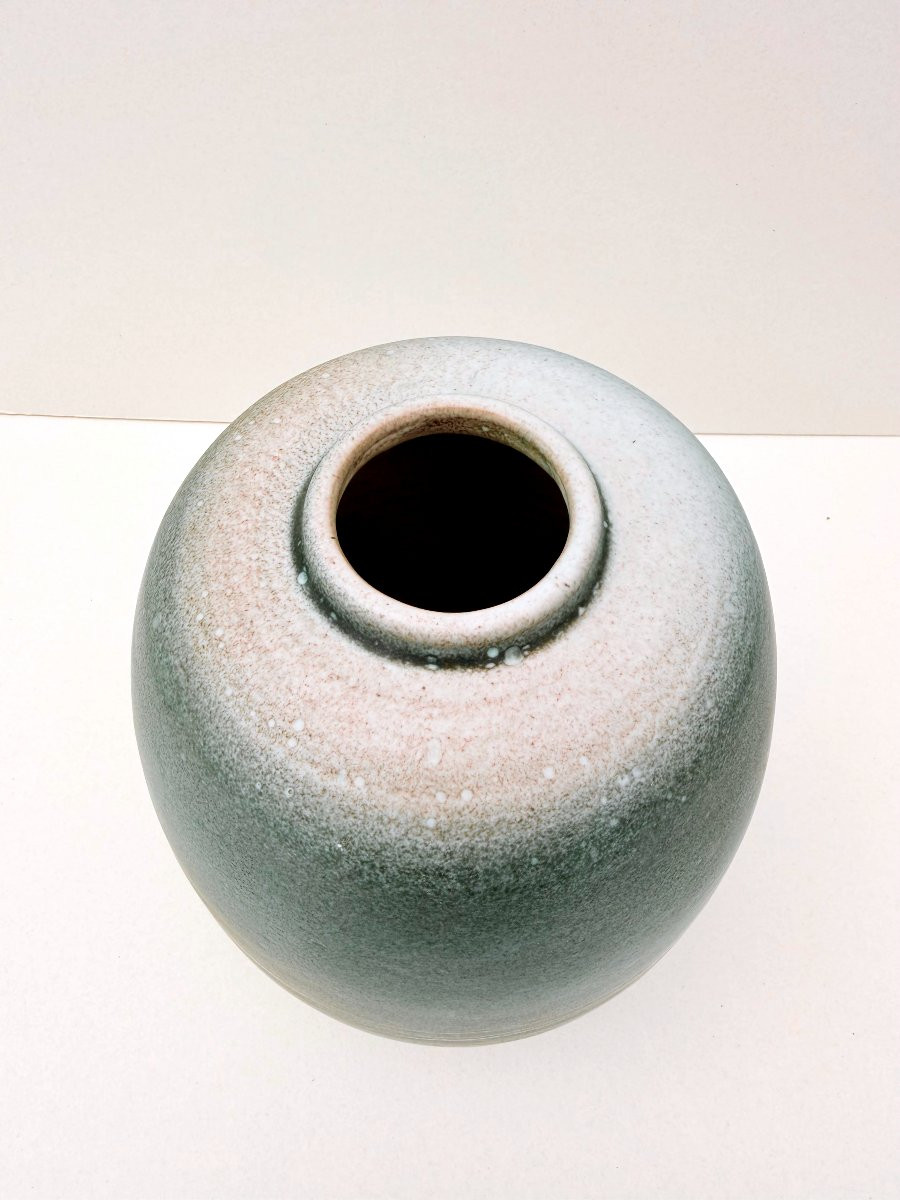 Ceramic Vase, Signed, Circa 1970-photo-3