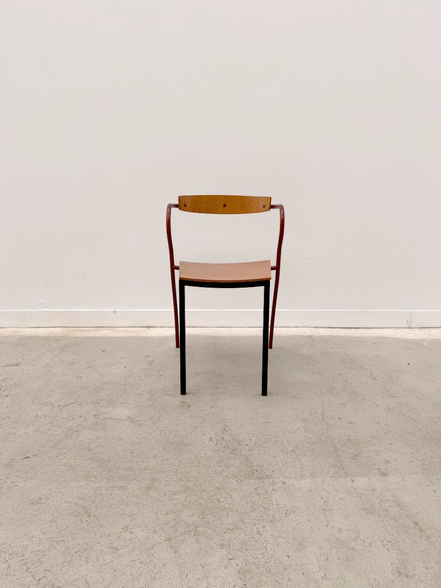 "rio" Chair By Pascal Mourgue Edition Artelano In Wood And Metal, 1991-photo-4