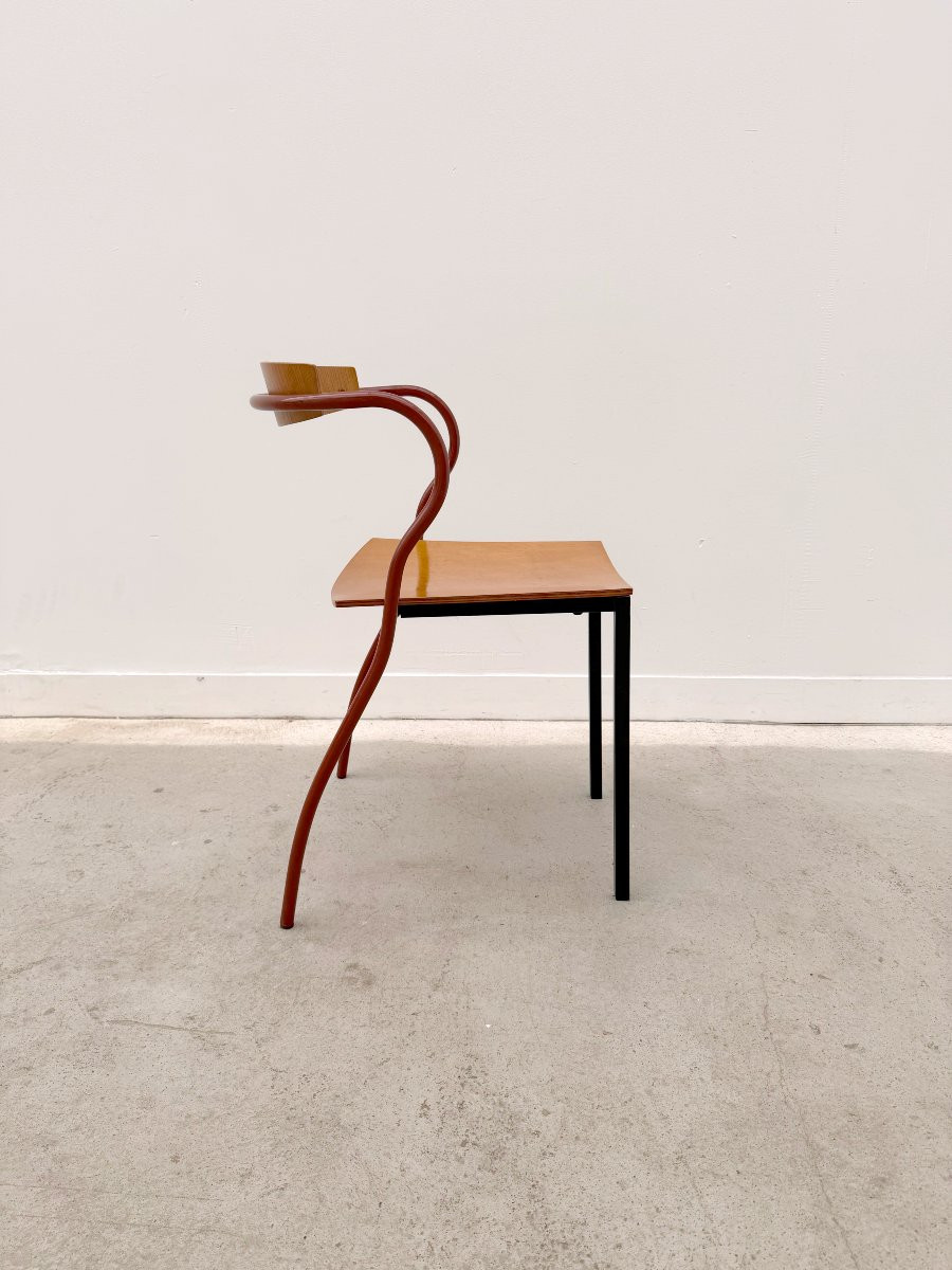 "rio" Chair By Pascal Mourgue Edition Artelano In Wood And Metal, 1991-photo-1