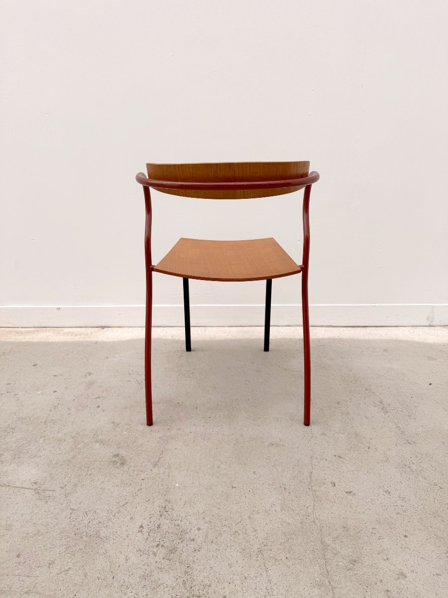 "rio" Chair By Pascal Mourgue Edition Artelano In Wood And Metal, 1991-photo-3