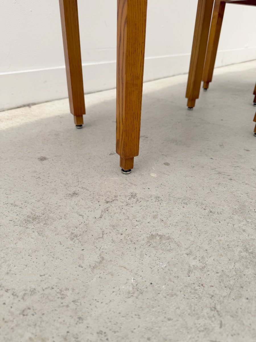 Paire de tables de chevet style Scandinave de MDK en Teck, Belgique 1960-photo-4