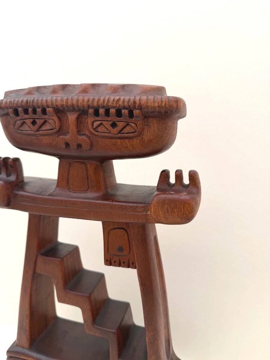 Sculpture By Raúl Conti In Teak, Argentina 1970-photo-2