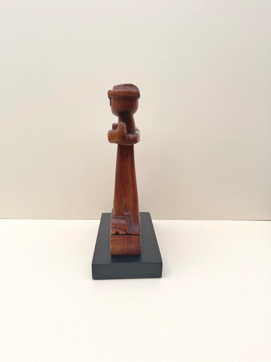 Sculpture By Raúl Conti In Teak, Argentina 1970-photo-2