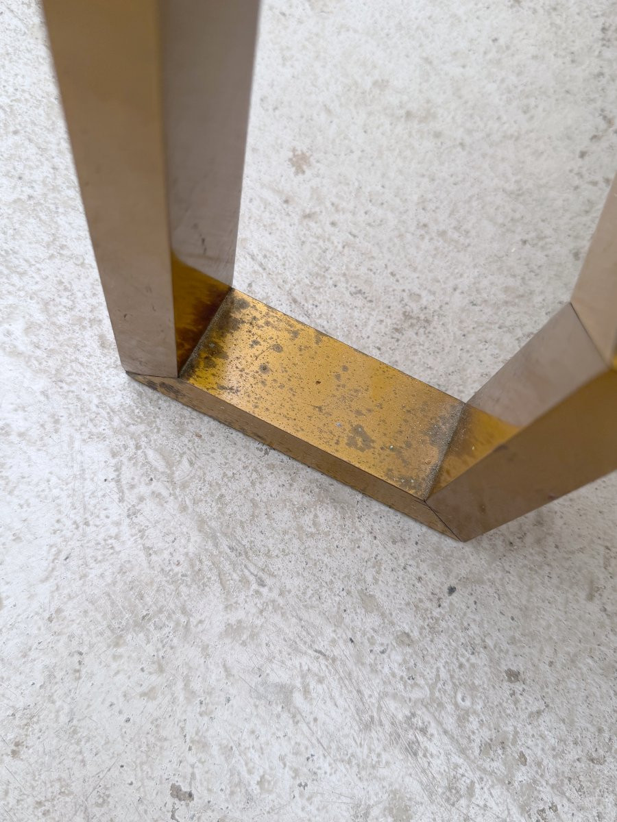  Metal And Glass Coffee Table, 1970-photo-1