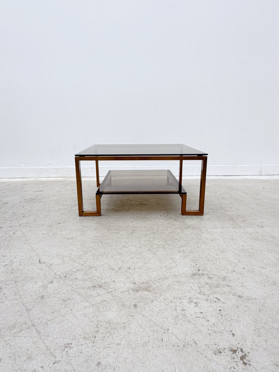  Metal And Glass Coffee Table, 1970-photo-5
