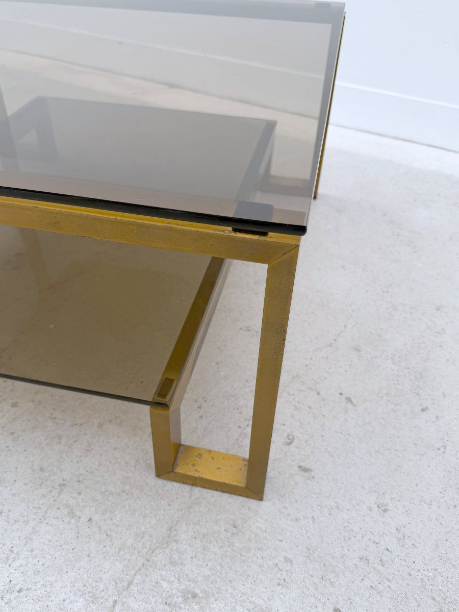  Metal And Glass Coffee Table, 1970-photo-7