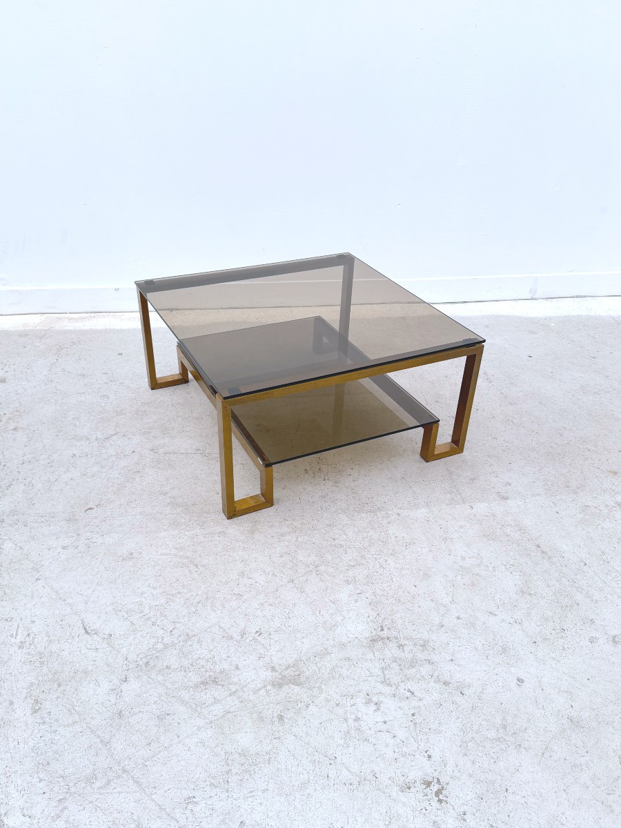  Metal And Glass Coffee Table, 1970