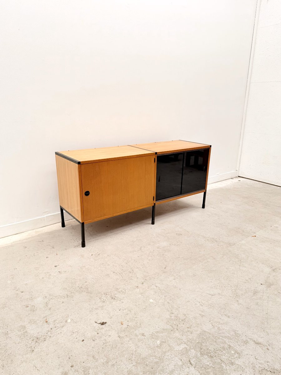 Enfilade de ARP pour MINVIELLE en Frêne et métal, France 1950-photo-4