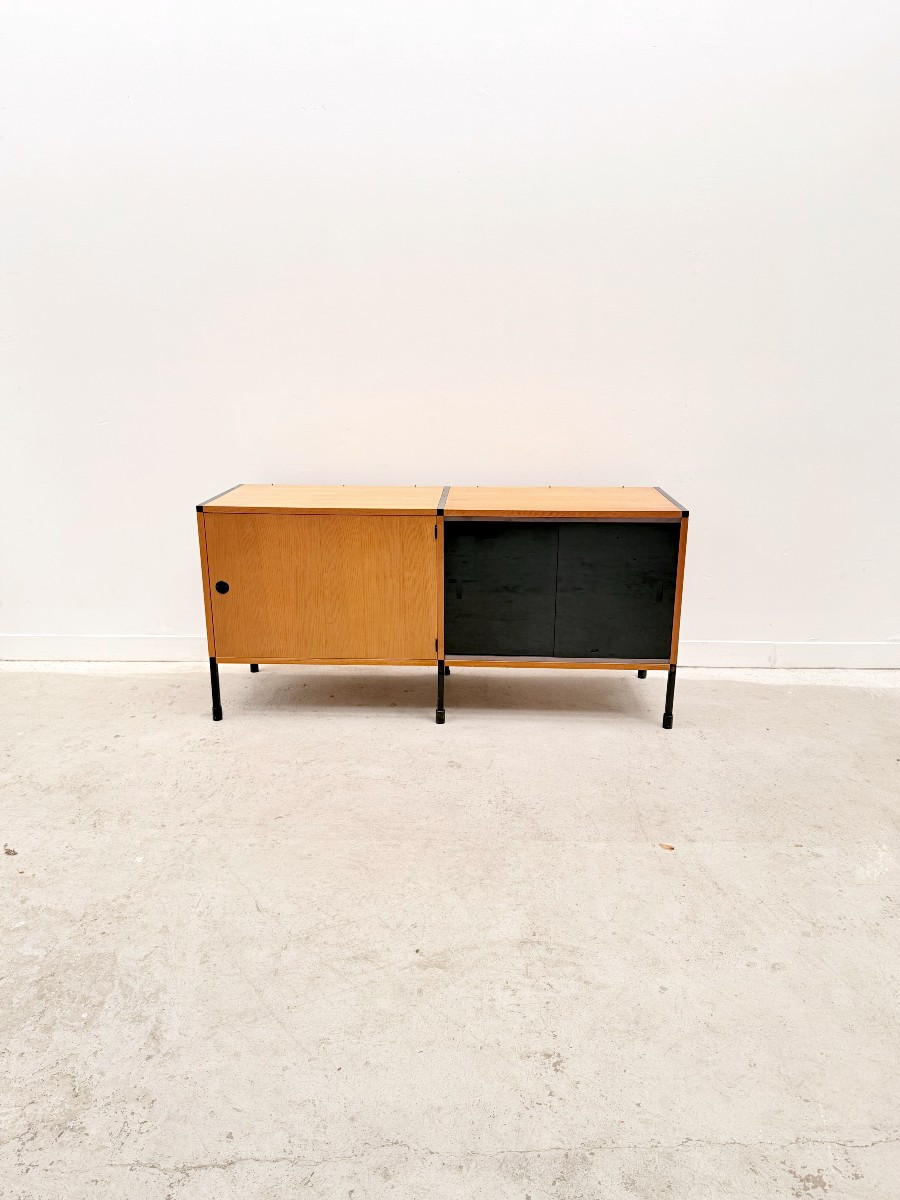 Enfilade de ARP pour MINVIELLE en Frêne et métal, France 1950