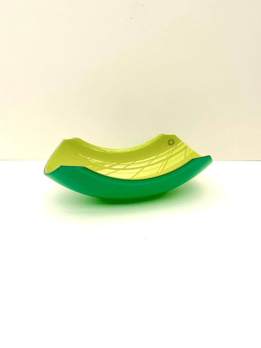 Yellow And Green Murano Glass Vacuum From V. Nason & C., Italy