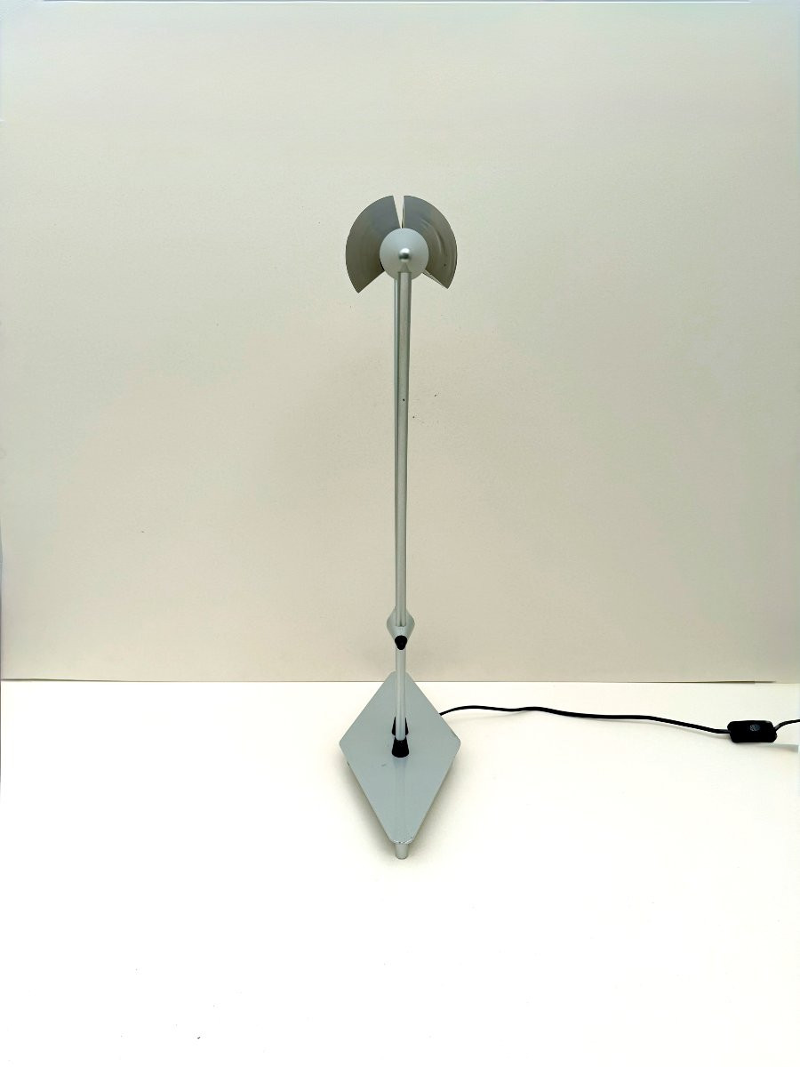 Frans Schrofer's "plume" Lamp For Scopelight Holland In Metal, 1980-photo-3