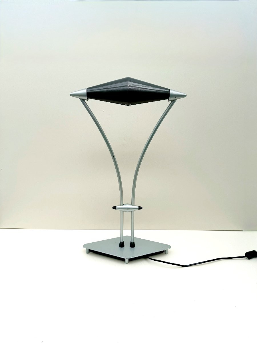 Frans Schrofer's "plume" Lamp For Scopelight Holland In Metal, 1980-photo-4