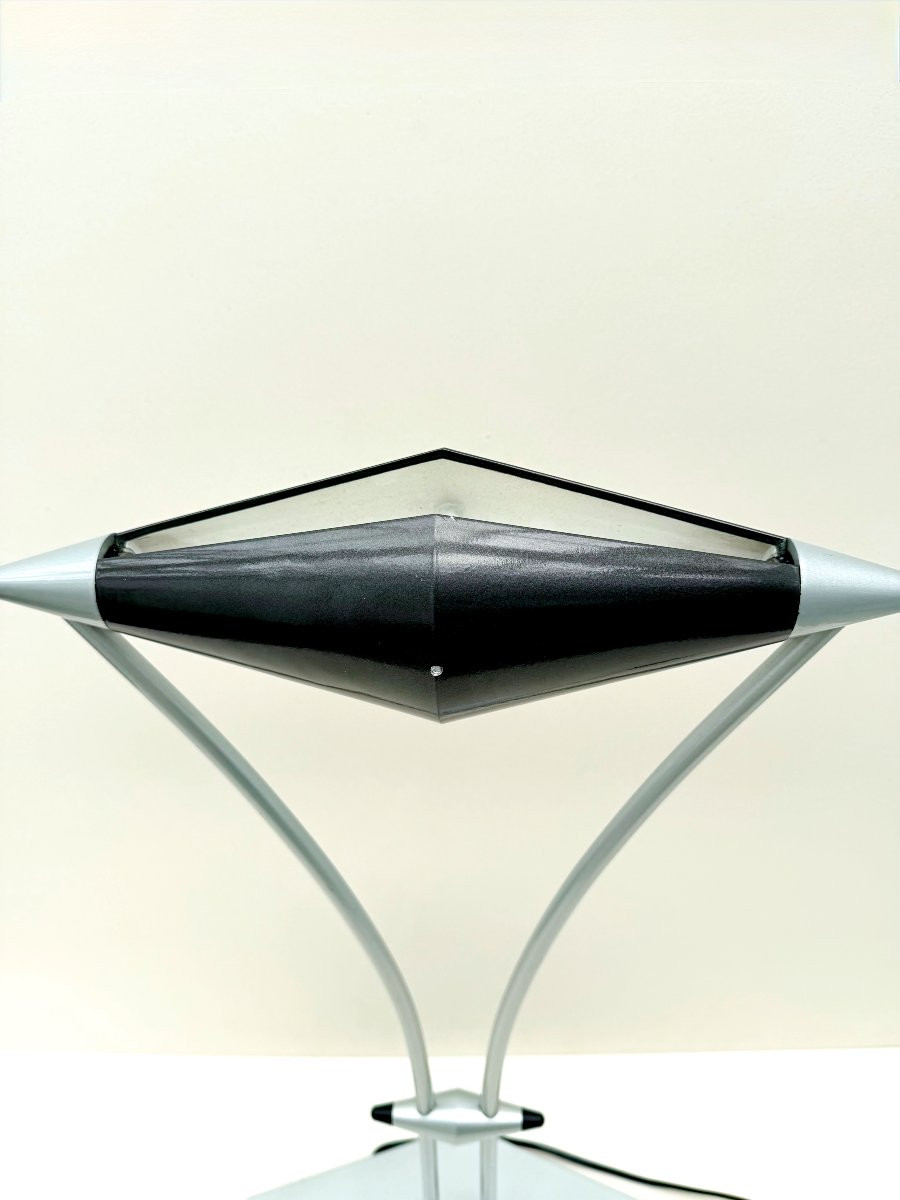 Frans Schrofer's "plume" Lamp For Scopelight Holland In Metal, 1980-photo-5