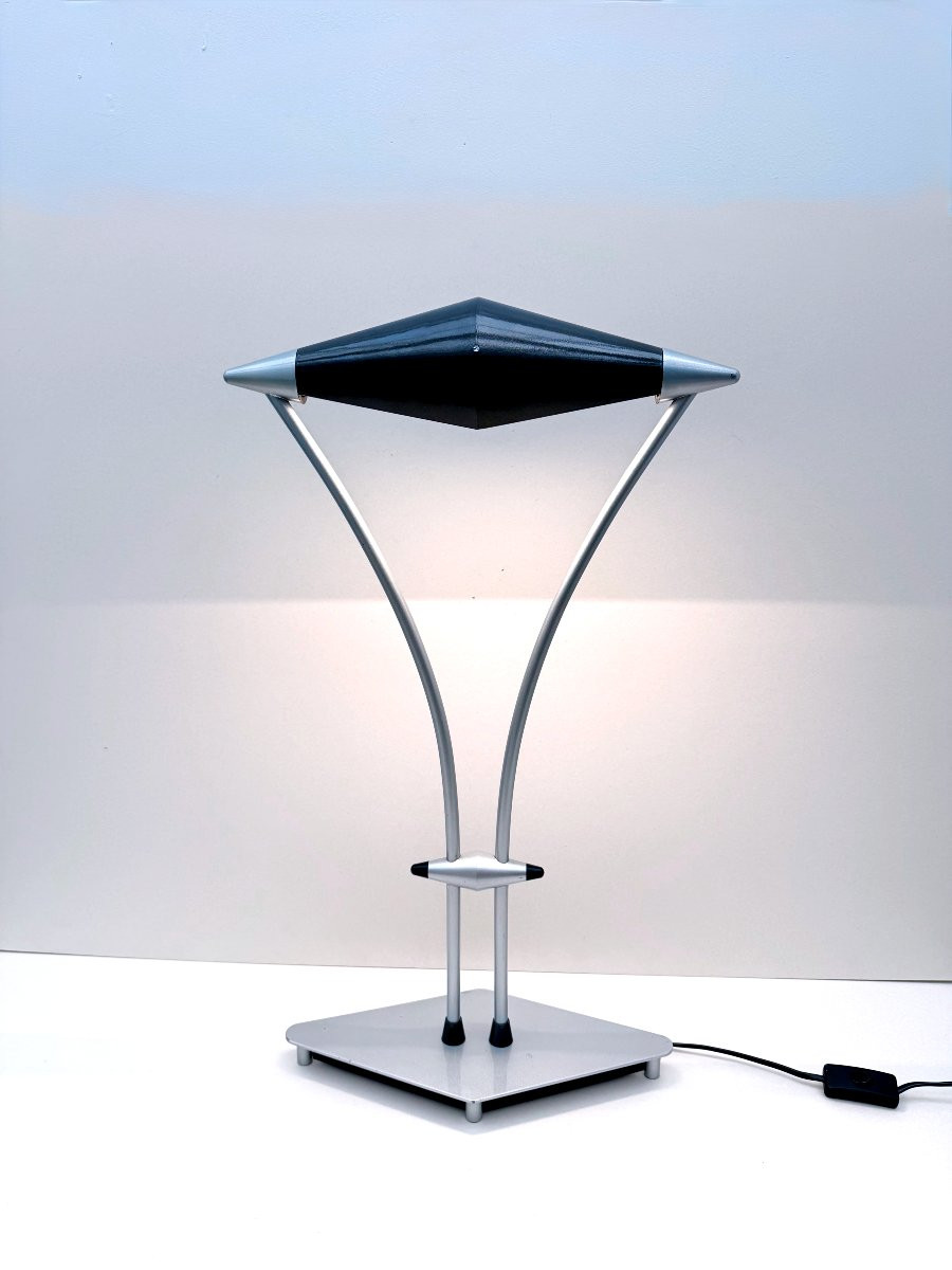 Frans Schrofer's "plume" Lamp For Scopelight Holland In Metal, 1980-photo-7