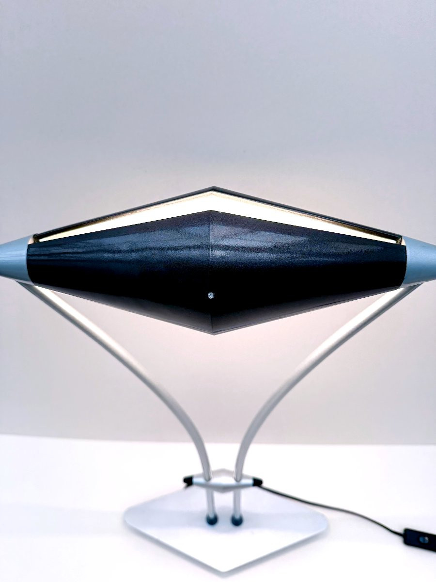 Frans Schrofer's "plume" Lamp For Scopelight Holland In Metal, 1980-photo-8