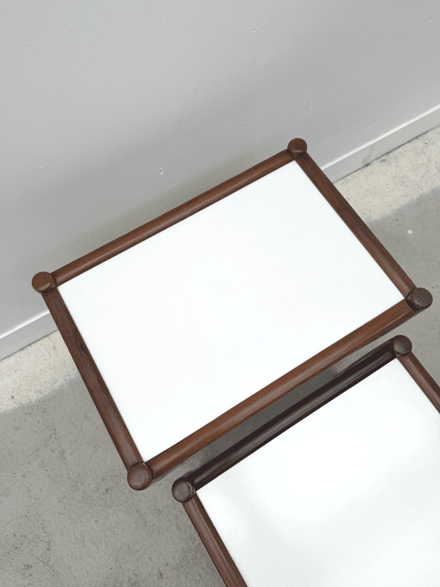 Tables gigognes Scandinave en Palissandre et Formica, 1970-photo-7
