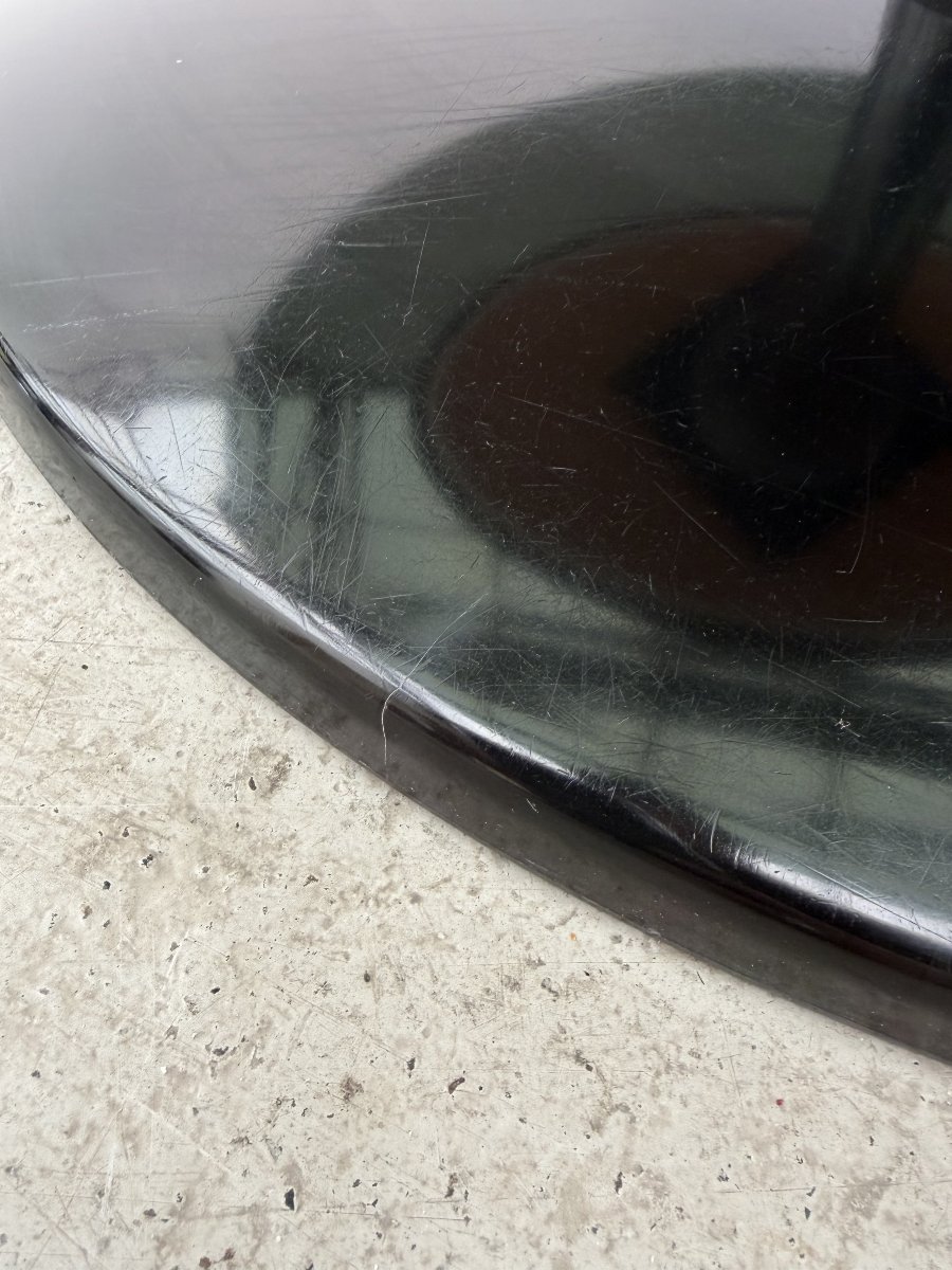 Oval Tulip Table By Chromcraft In Plexiglas, Smoked Glass And Aluminium, Usa 1970-photo-4