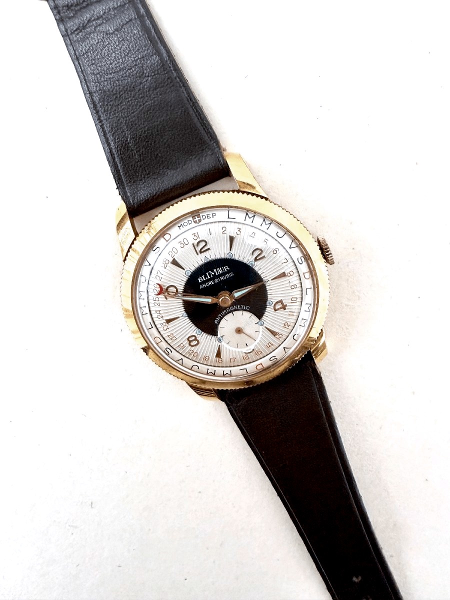 Swiss Mechanical Watch By Blimaur With Date, France 1960