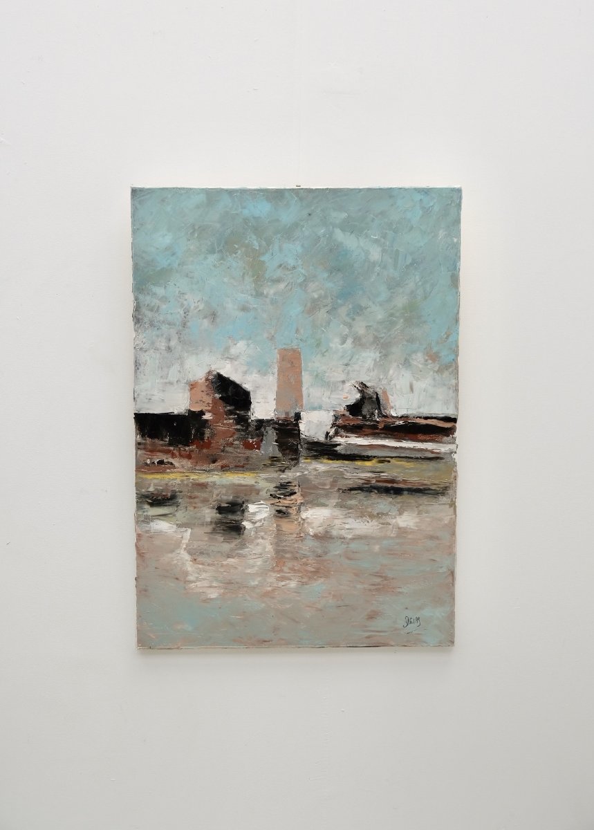 Huile sur toile de DELAS, vers 1990