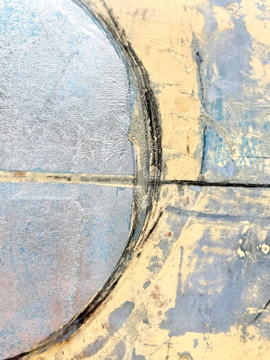 Peinture technique mixte sur papier de Jan KARCZEWSKI (1931-2017), Pologne 1993  -photo-4