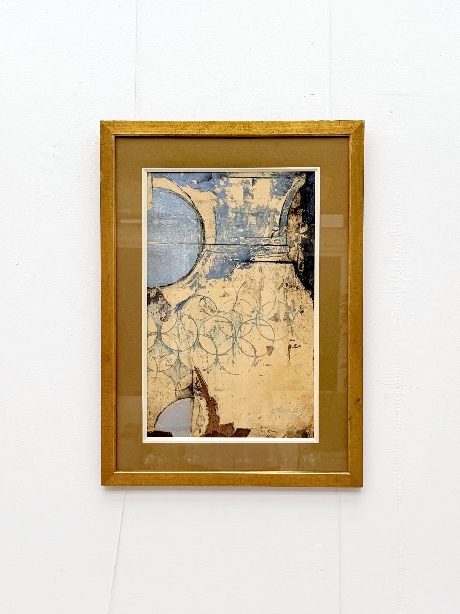 Peinture technique mixte sur papier de Jan KARCZEWSKI (1931-2017), Pologne 1993  