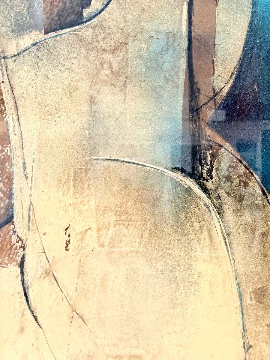 Peinture technique mixte sur papier de Jan KARCZEWSKI (1931-2017), Pologne 1993  -photo-3