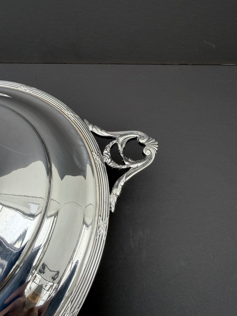 Silver-plated Metal Vegetable Dish In The Louis XVI Style  -photo-3